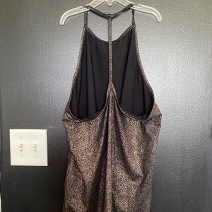 Gold/bronze metallic Fabletics workout tank top